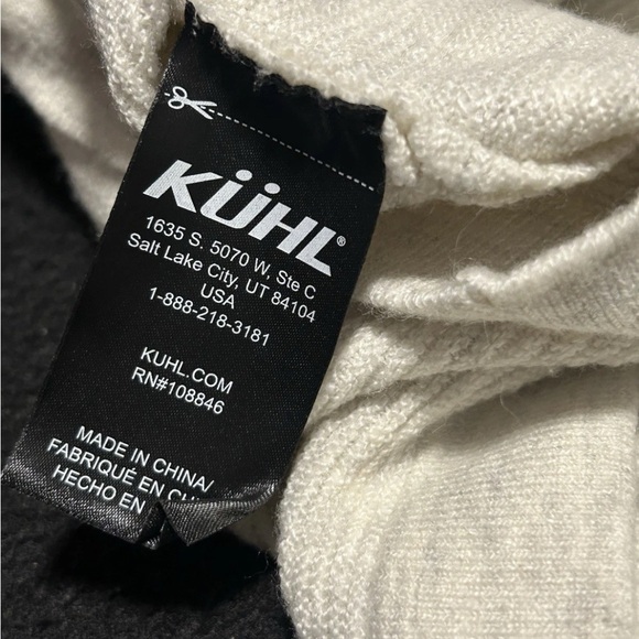 Kuhl Solace Women’s White/Gray Open Front Cardigan Sweater Size Large Outdoors - Picture 7 of 7